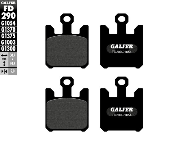 ZX 12 R NINJA (2004 - 2006) semi-metal brake pad | GALFER