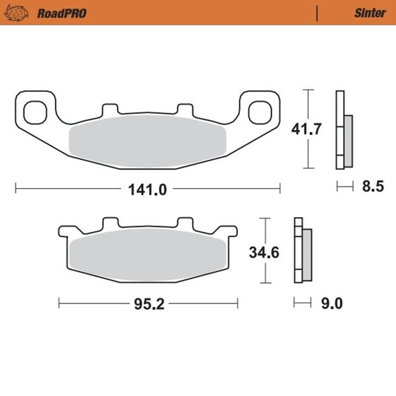 ZZ R 1100 (1990 - 2001) sintered rear brake pad | MOTO-MASTER