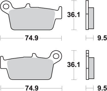 KLX 300 (1996 - 2023) brakepads sintered offroad | SBS