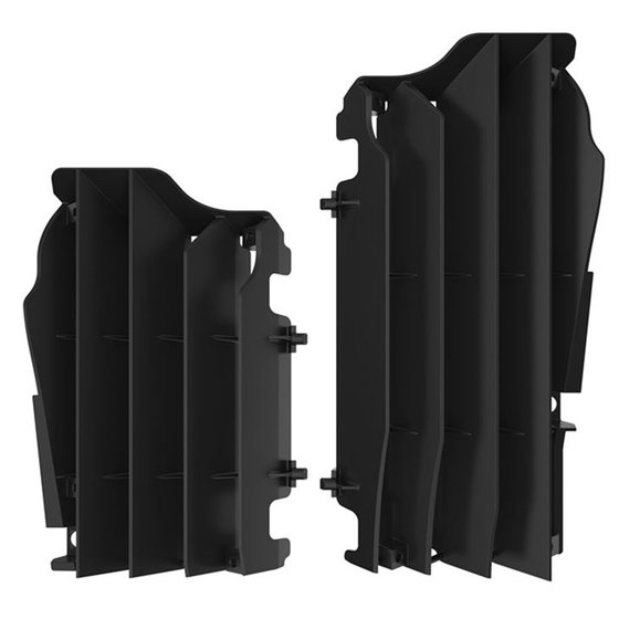 KX 250 F (2017 - 2020) black radiator guards for kxf250 17- | POLISPORT