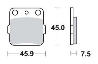 KFX 400 (2002 - 2005) brakepads sintered offroad | SBS