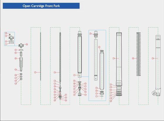 KLX 450 R (2008 - 2009) fork cartridge head seal | KYB