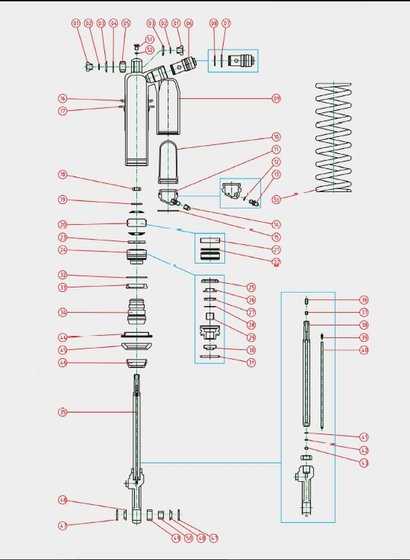 KX 250 F (2004 - 2005) shock head seal complete | KYB