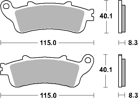 EN 650 VULCAN S (2015 - 2023) brakepads ceramic | SBS