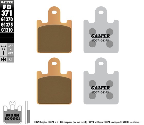 ZX 6R NINJA (2009 - 2016) sport sinter brake pad | GALFER