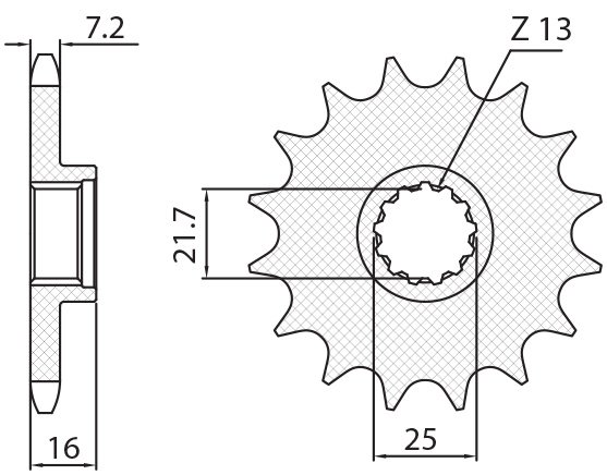 ZZ R 600 (1990 - 2007) 15 tooth 525 pitch black steel front replacement sprocket | SUNSTAR SPROCKETS