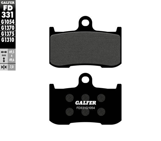 ZX 9R NINJA (2002 - 2002) semi-metal front brake pads | GALFER