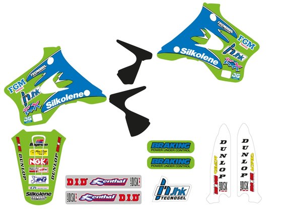 KX 250 (1994 - 1998) sticker kit + seat cover | TECNOSEL