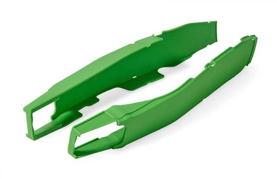 KX 250 F (2017 - 2021) swingarm protectors green | POLISPORT