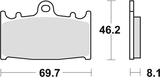 VN 1700 VULCAN VOYAGER CUSTOM (2011 - 2014) sintered metal brake pad | TRW