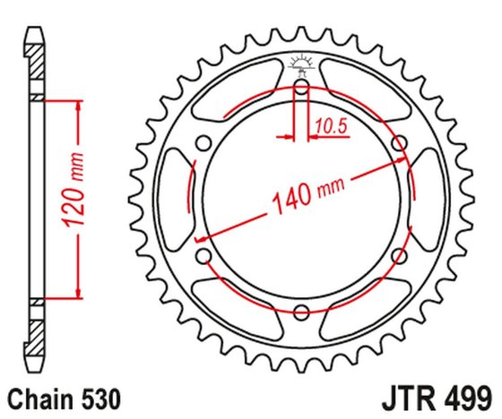 ZZ R 500 (1990 - 1996) rear replacement sprocket - 40 teeth | JT Sprockets