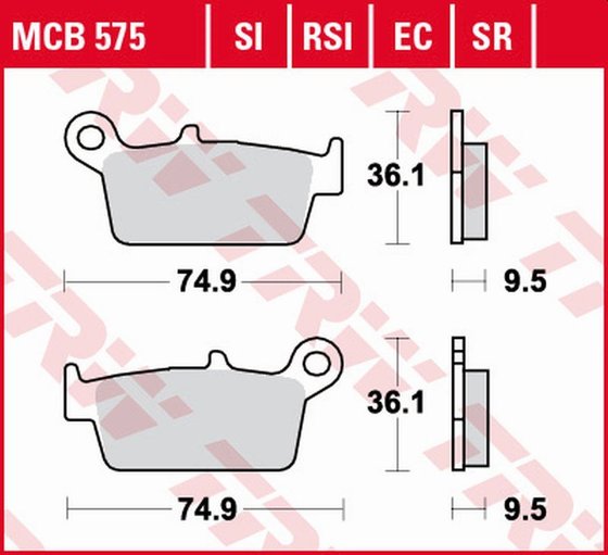 KX 500 (1996 - 2004) organic offroad brake pad | TRW