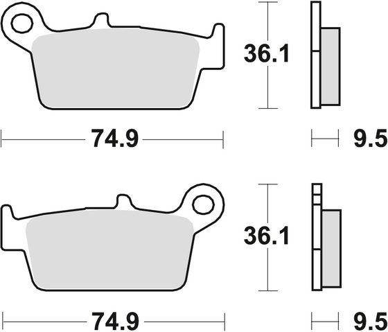 KDX 200 (1995 - 2001) sintered metal brake pad | TRW