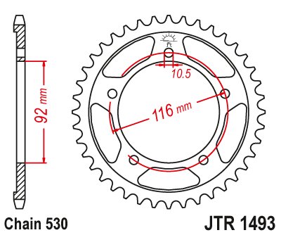 NINJA ZX 14 R (2006 - 2022) plieninė galinė žvaigždutė | JT Sprockets