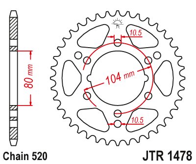 ZX 6R NINJA (1998 - 2002) plieninė galinė žvaigždutė | JT Sprockets