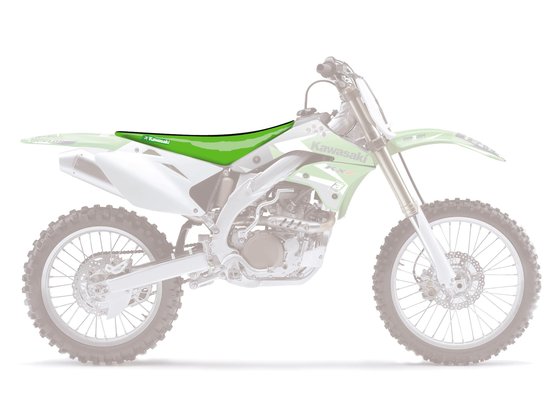 KX 250 F (2006 - 2008) double grip 3 sėdynės užvalkalas žalias/juodas | BLACKBIRD RACING