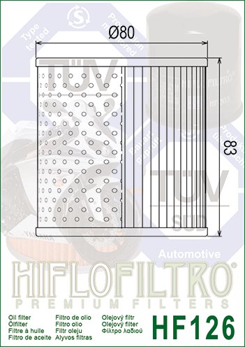 Z 750 LTD (1978 - 1982) "hiflo" alyvos filtras hf126 | Hiflofiltro