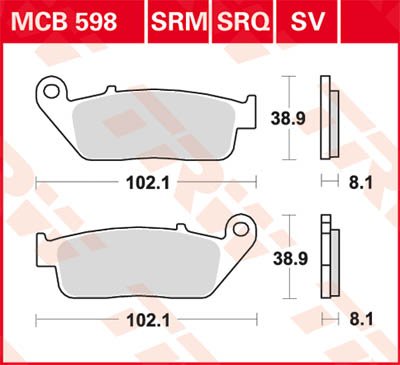 Z 650 (2017 - 2021) universalios organinės standartinės stabdžių trinkelės | TRW