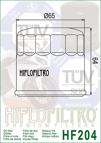 ER 6 F (2006 - 2006) "hiflo" alyvos filtras hf204c chromuotas | Hiflofiltro