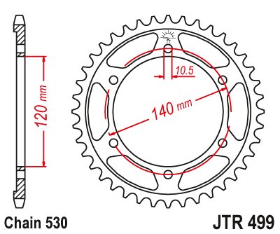 ZXR 750 (1989 - 1989) plieninė galinė žvaigždutė | JT Sprockets