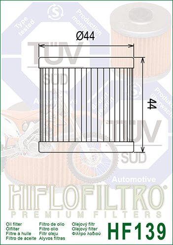 KFX 400 (2003 - 2006) alyvos filtras | Hiflofiltro