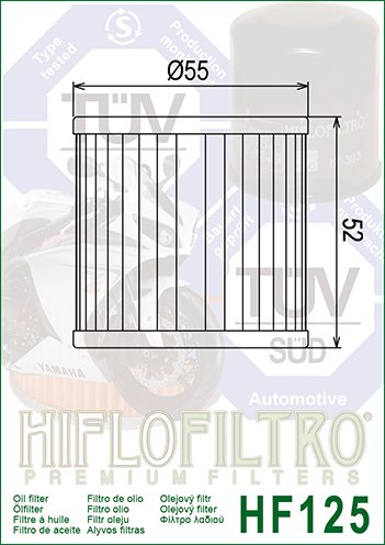 Z 250 (1978 - 1982) "hiflo" alyvos filtras hf125 | Hiflofiltro