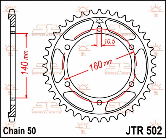 GPZ 900 R NINJA (1984 - 1996) plieninė galinė žvaigždutė | JT Sprockets