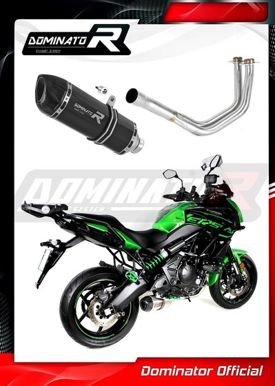 KLE 650 VERSYS (2015 - 2020) full exhaust system silencer hp1 black | Dominator