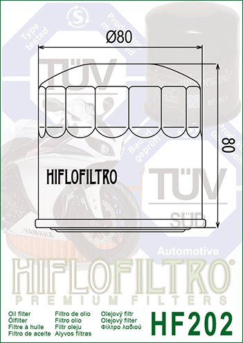 GPZ 500 S (1987 - 1989) alyvos filtras | Hiflofiltro