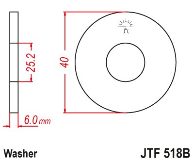 GPZ 750 TURBO (1984 - 1985) plieninė priekinė žvaigždutė | JT Sprockets