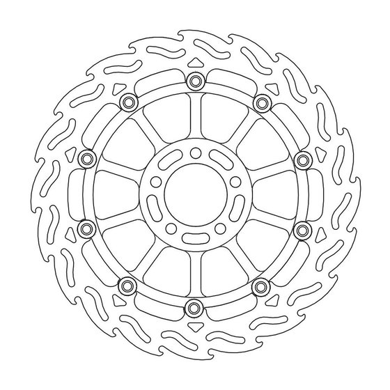 ZX 7RR NINJA (1996 - 1999) street front right brake disk flame floating for optimal cooling and resistance | MOTO-MASTER