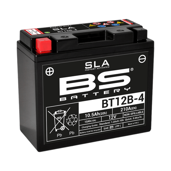 ZX 10R NINJA (2004 - 2010) bt12b-4 sla 12v 210 a akumuliatorius | BS BATTERY