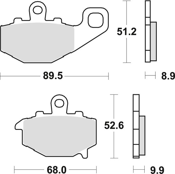 ZX 6R NINJA (1993 - 2016) universalios organinės stabdžių trinkelės | TRW