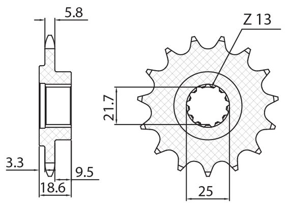 Z 750 (2004 - 2012) priekinė žvaigždutė | SUNSTAR SPROCKETS