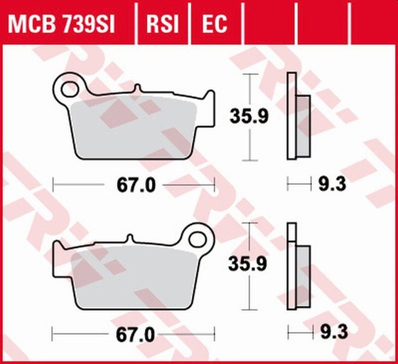 KX 250 F (2004 - 2017) organinės bekelės stabdžių trinkelės | TRW