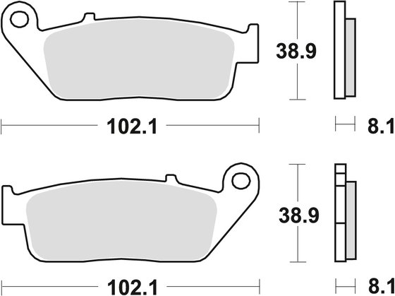 Z 750 (2007 - 2011) universalios organinės standartinės stabdžių trinkelės | TRW