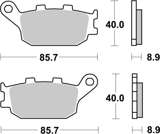 Z 750 (2007 - 2011) universalios organinės stabdžių trinkelės | TRW