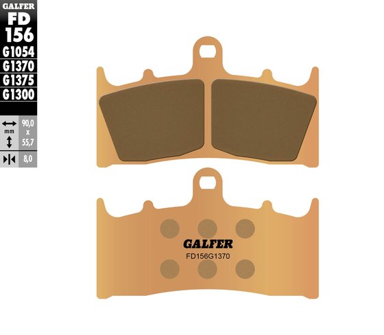 ZRX 1200 (2004 - 2004) gatvės sukepintos stabdžių trinkelės | GALFER