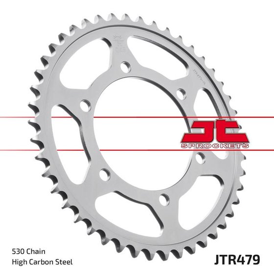 GPX 600 R (1988 - 1999) galinė plieninė žvaigždutė - 48 dantys, juoda | JT Sprockets