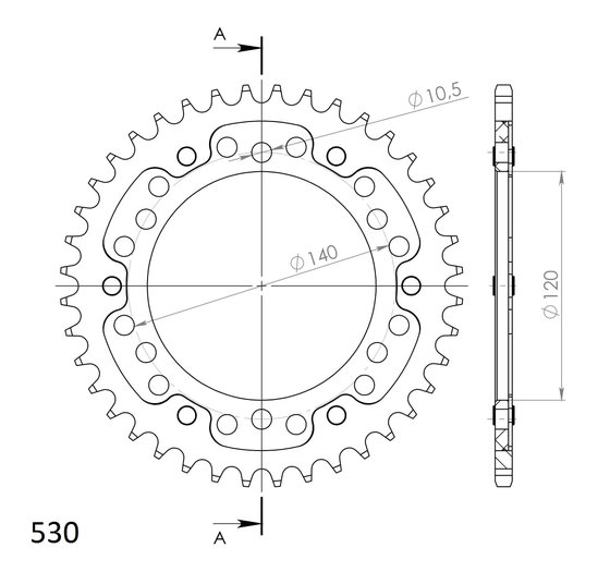 VN 800 VULCAN DRIFTER (1999 - 2006) supersprox stealth rear sprocket black  | Supersprox