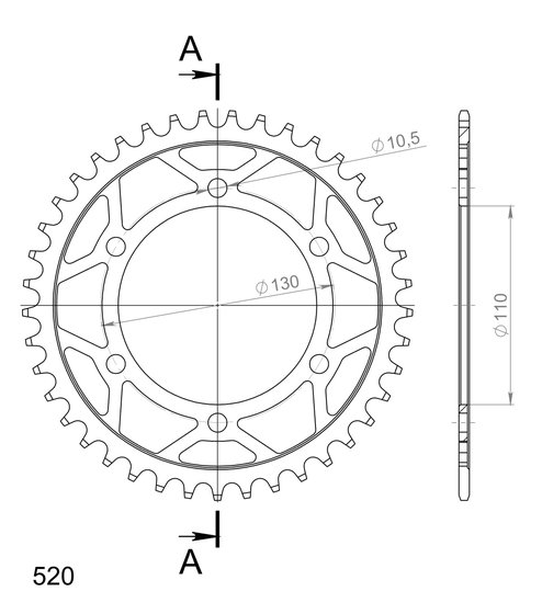 ZZR 250 (1990 - 2003) supersprox / jt rear sprocket 486.47 | Supersprox