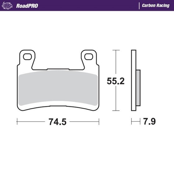 ZX 6R NINJA (2013 - 2016) carbon racing brake pads | MOTO-MASTER