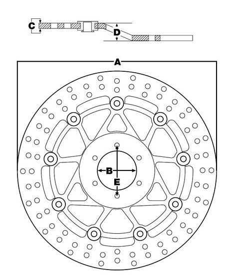 VN 1500 VULCAN (1994 - 1997) round fixed brake rotor - front (320mm) | TRW