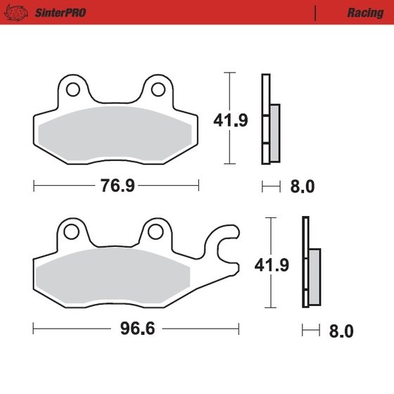 KRF 750 TERYX (2008 - 2013) sintered metal racing brake pads | MOTO-MASTER