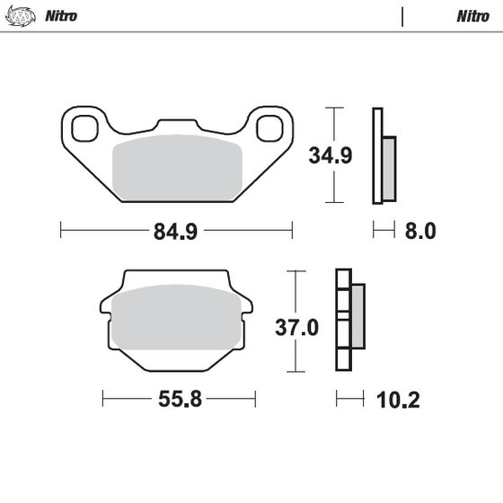 KXF 250 TECATE (1987 - 1988) nitro atv brake pad | MOTO-MASTER