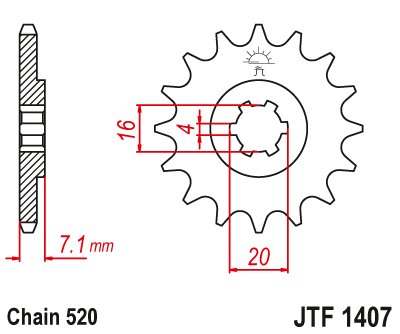 KFX 80 (2003 - 2006) steel front sprocket | JT Sprockets