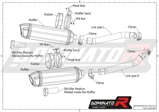 Z 1000 (2003 - 2006) homologated exhaust silencer hp1 | Dominator