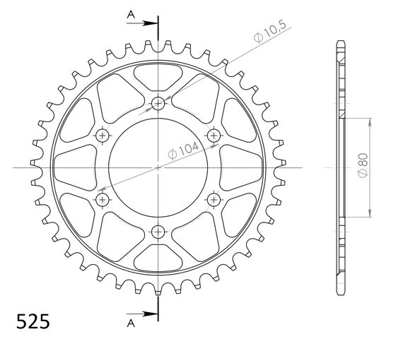 ZX 10R NINJA (2011 - 2016) supersprox / jt rear sprocket 1489.39 | Supersprox