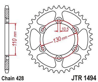 NINJA 125 (2019 - 2022) steel rear sprocket | JT Sprockets