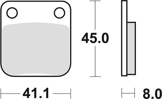 KLX 125 (2010 - 2015) allround organic standard brake pad | TRW